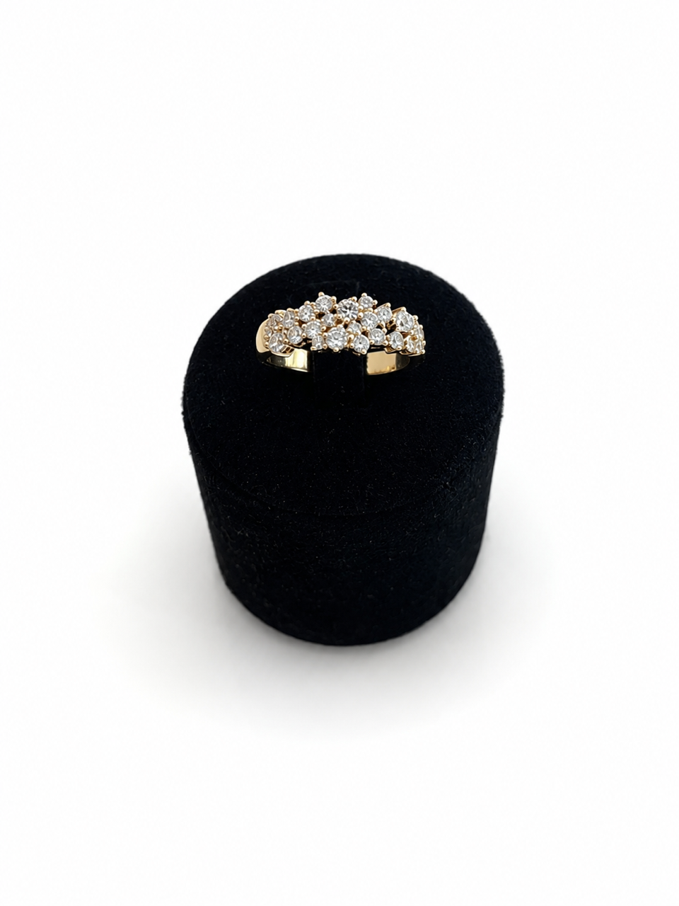 Bague Plaqué Or et Oxydes de Zirconium Scintillant - Création