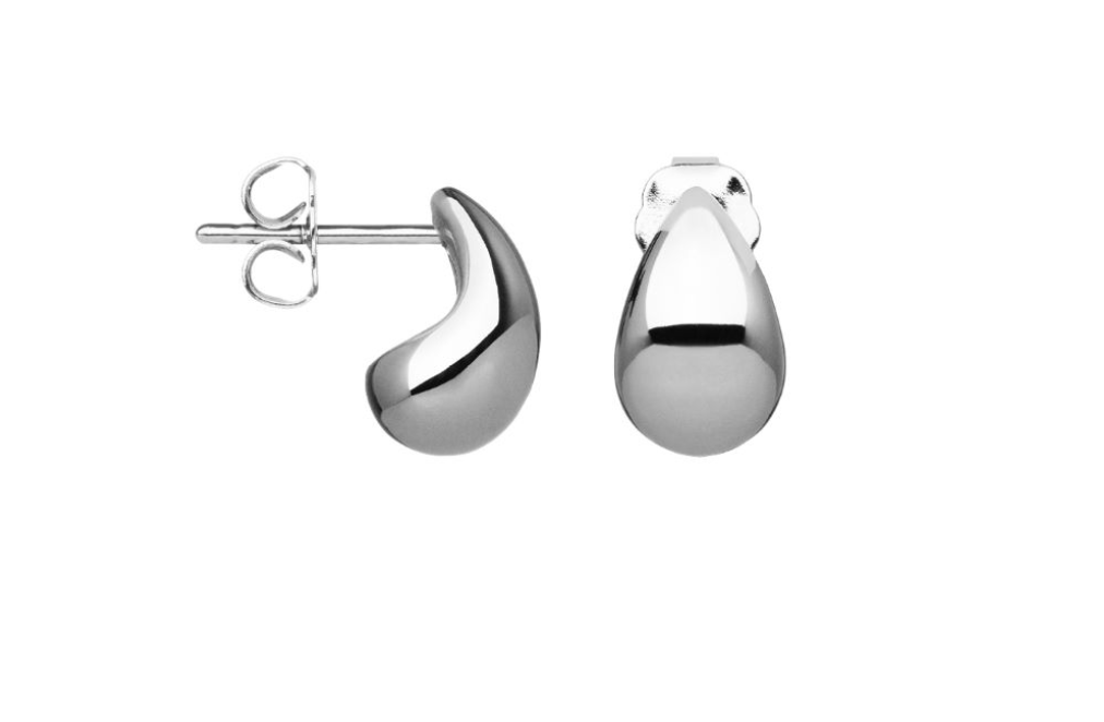 BOUCLES D'OREILLES PUCES - ARGENT - GOUTTE D'EAU