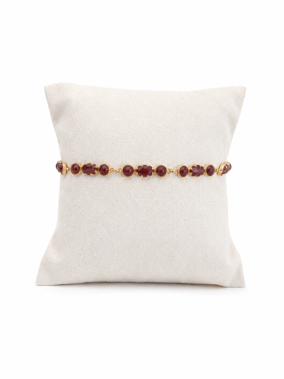 Bracelet en Plaqué Or et Laque Bordeaux