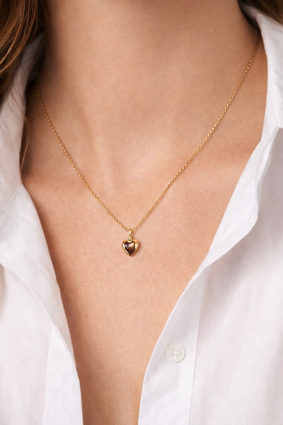 Collier en Or 18 Carats – Pendentif Cœur