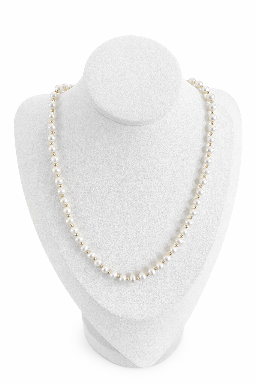 Collier en Or 18 Carats avec Perles de Culture