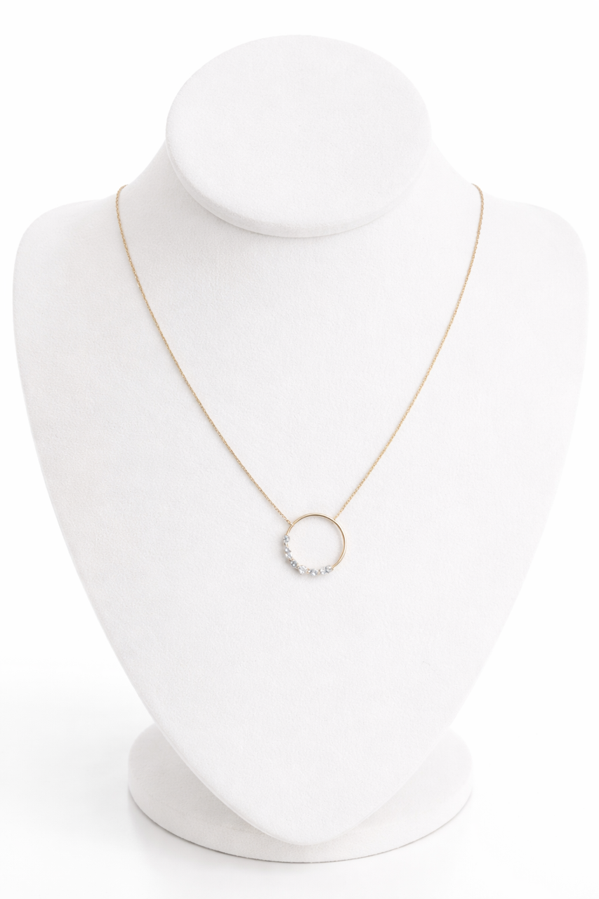 Collier en Or 18 Carats - Topaze et Oxydes
