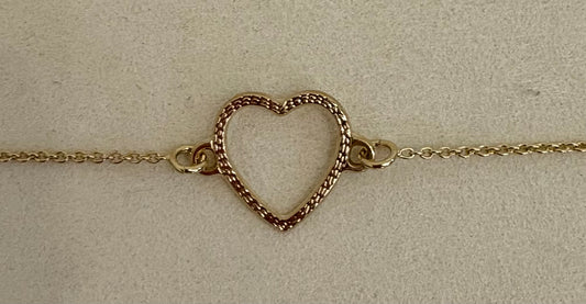BRACELET PLAQUÉ OR COEUR