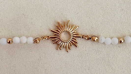 BRACELET PLAQUÉ OR ET PERLES DE NACRE