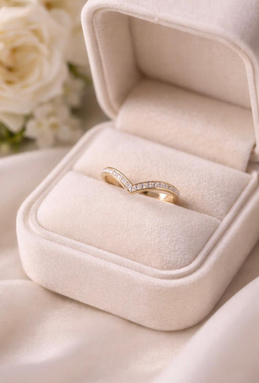 BAGUE OR 18 CARATS - DIAMANTS 0.11 CT - TAILLE 54