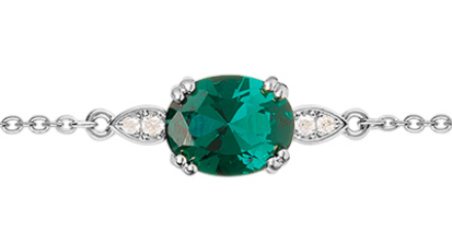 BRACELET ARGENT - OXYDE VERT