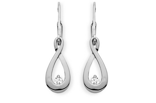 BOUCLES D'OREILLES ARGENTET OXYDE - GOUTTE