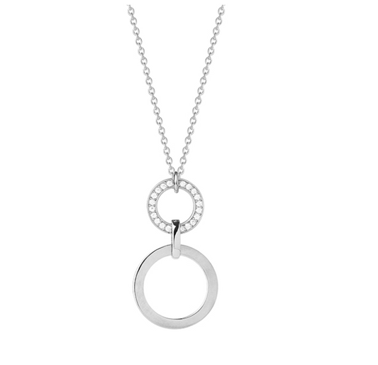 COLLIER ARGENT - OXYDES - CERCLES