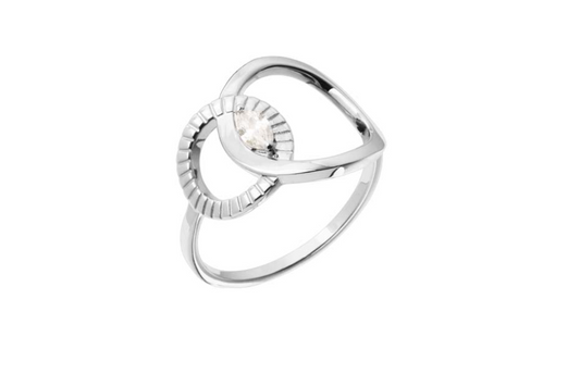 BAGUE ARGENT ET OXYDES - CERCLES