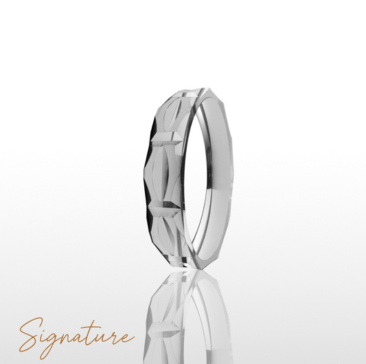 BAGUE ARGENT - HOMME - STRCUTURÉ