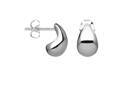 BOUCLES D'OREILLES PUCES - ARGENT - GOUTTE D'EAU