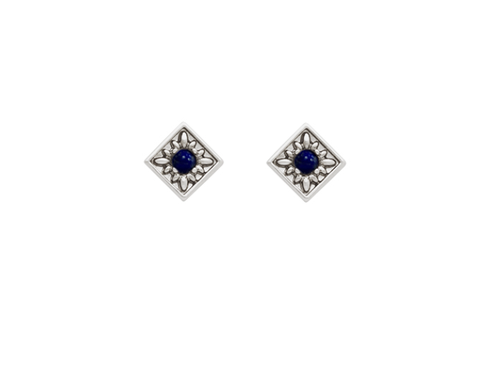 BOUCLES D'OREILLES ARGENT - LAPIS LAZULI BLEU