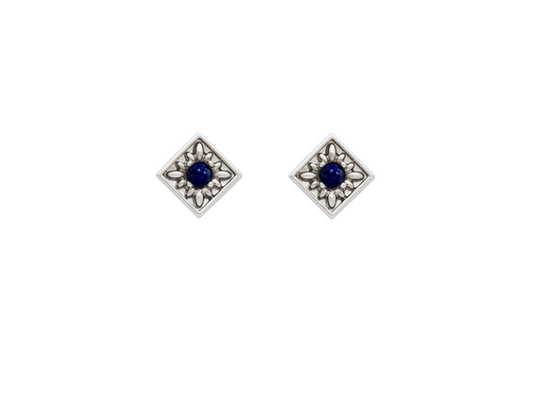 BOUCLES D'OREILLES ARGENT - LAPIS LAZULI BLEU