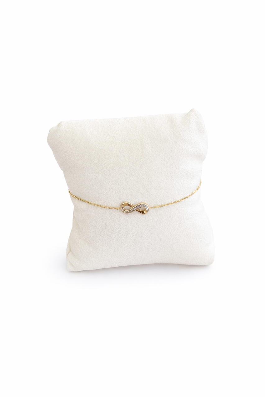 Bracelet en Or 18 Carats avec Diamants – Motif Infini