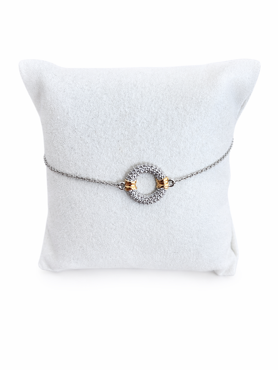 Bracelet en Argent, Plaqué Or et Oxydes de Zirconium