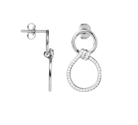 Boucles d'Oreilles en Argent et Oxydes de Zirconium