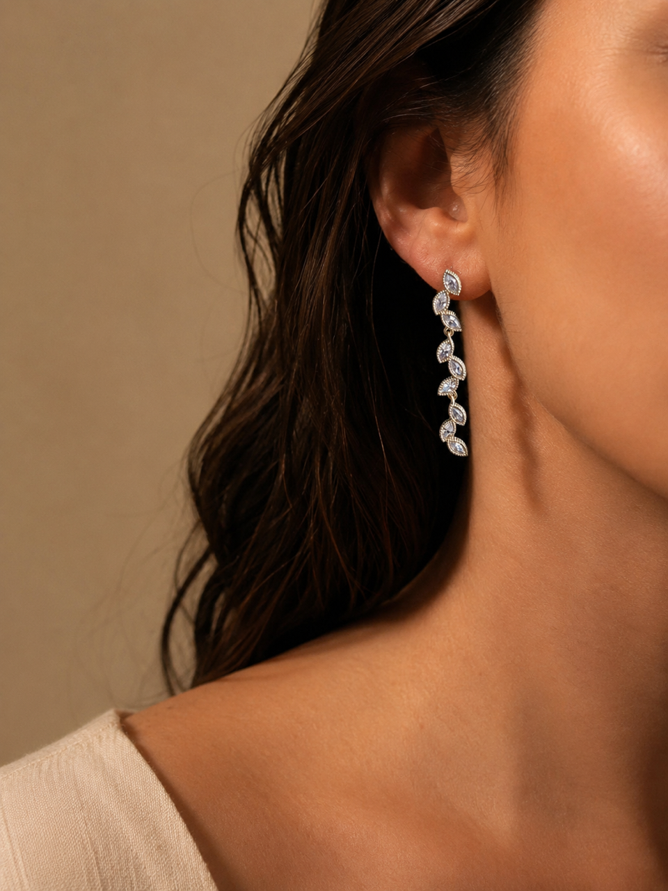 Boucles d'Oreilles Plaqué Or et Oxydes de Zirconium