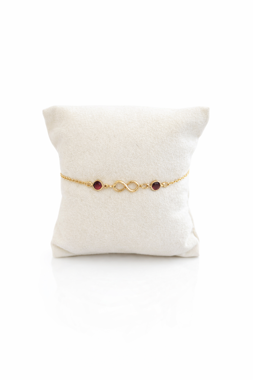 Bracelet Plaqué Or et Oxydes Violet - Pièce Unique
