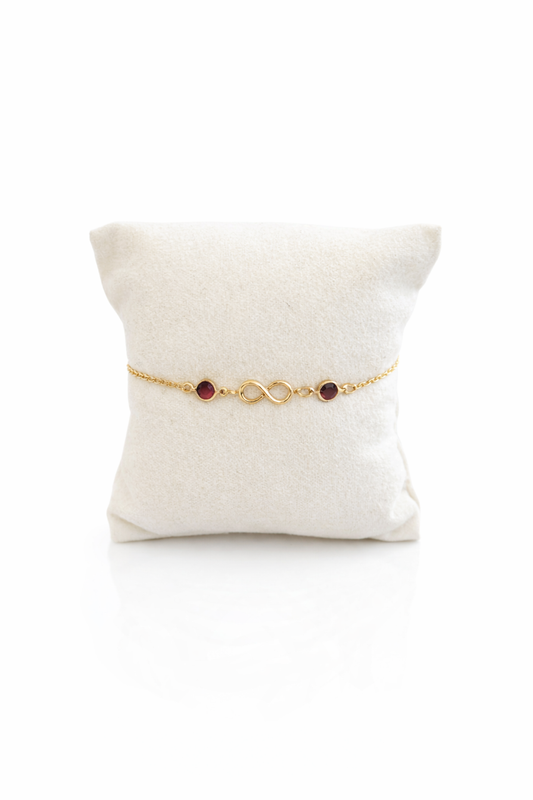 Bracelet Plaqué Or et Oxydes Violet - Pièce Unique
