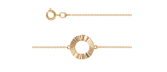 BRACELET PLAQUÉ OR CERCLE STRUCTURE