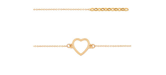 BRACELET PLAQUÉ OR COEUR