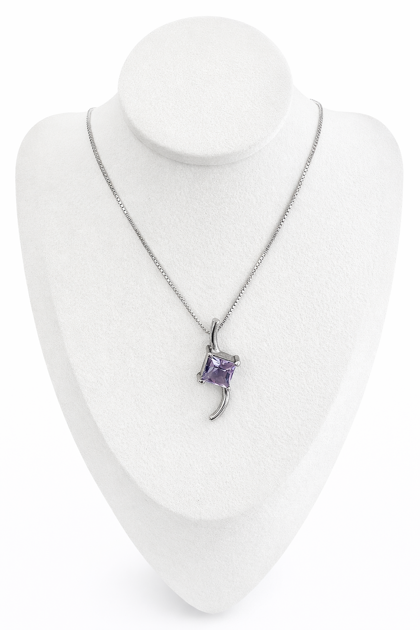 COLLIER ARGENT - AMETHYSTE - PIECE UNIQUE