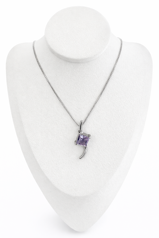 COLLIER ARGENT - AMETHYSTE - PIECE UNIQUE