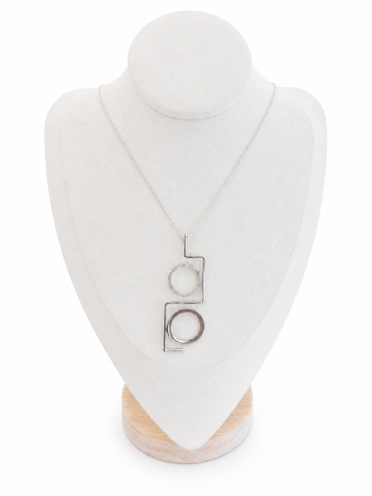 Collier en Argent avec Pendentif Géométrique - Pièce Unique