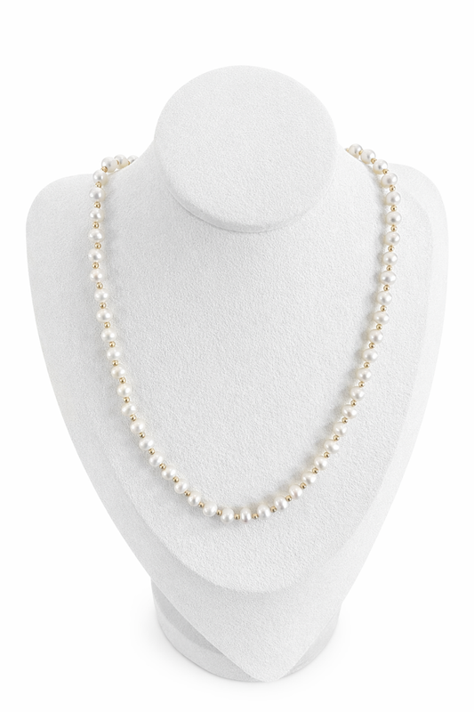 Collier en Or 18 Carats avec Perles de Culture