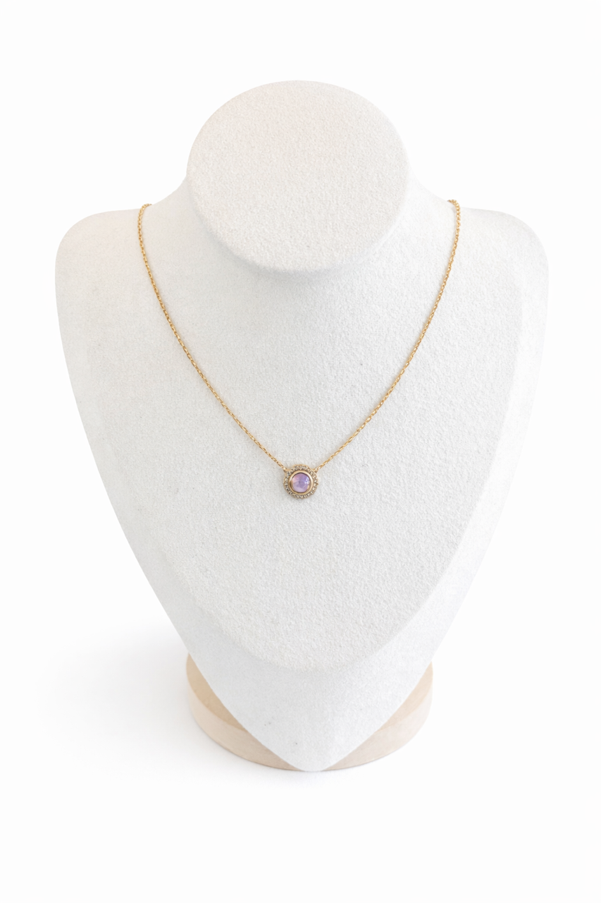 COLLIER PLAQUÉ OR - OPALE - PIECE UNIQUE