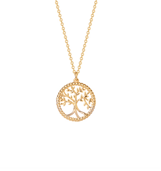 Collier en Plaqué Or – Pendentif Arbre de Vie