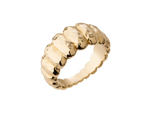 BAGUE PLAQUÉ OR - COQUILLAGE