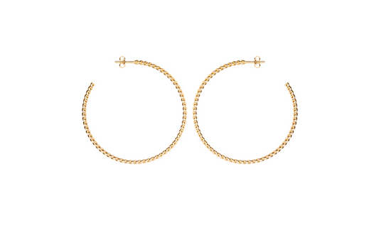 BOUCLES D'OREILLES CREOLES PLAQUÉ OR TORSADEES