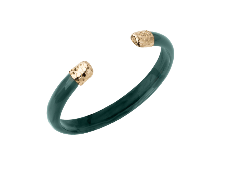 JONC PLAQUÉ OR ET RESINE - RIGIDE OUVERT