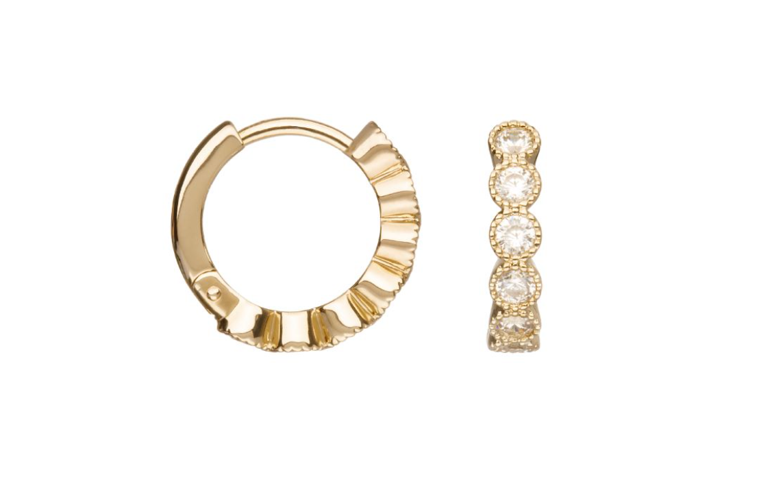 BOUCLES D'OREILLES PLAQUÉ OR - MINI CREOLES - OXYDES