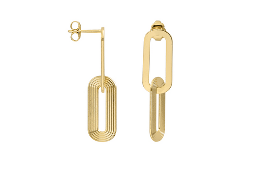BOUCLES D'OREILLES PLAQUÉ OR PENDANTES
