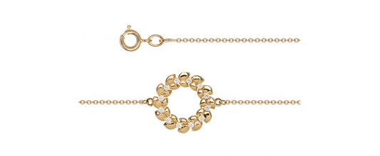 BRACELET PLAQUÉ OR ET OXYDES SOLEIL STYLISE