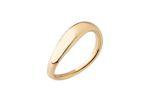 BAGUE PLAQUÉ OR - VAGUE