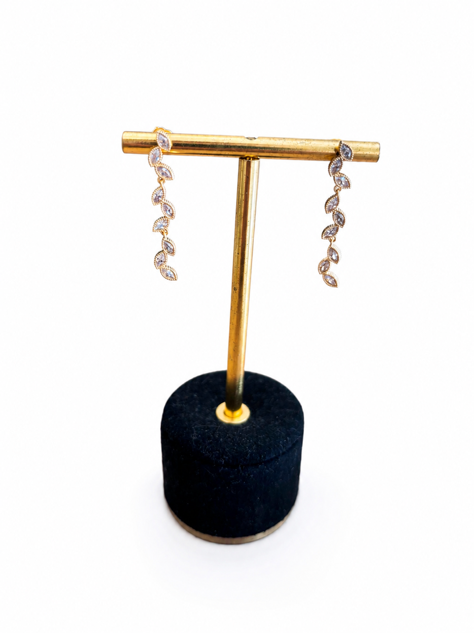 Boucles d'Oreilles Plaqué Or et Oxydes de Zirconium