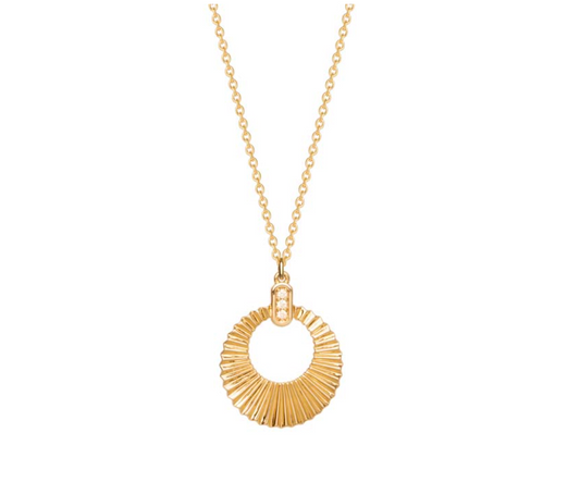 COLLIER PLAQUÉ OR ET 3 OXYDES