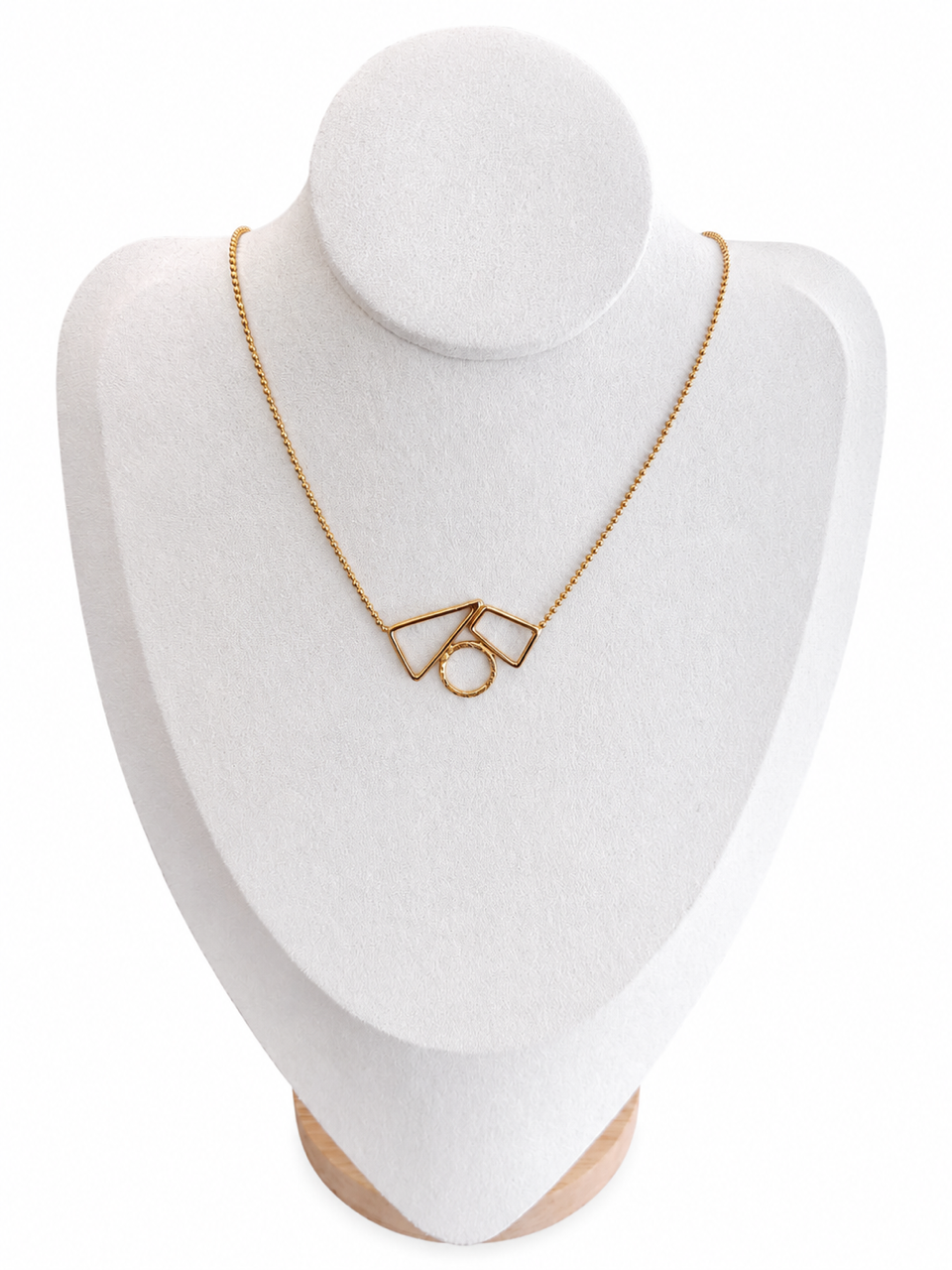 Collier Plaqué Or avec forme Géométrique - Pièce Unique