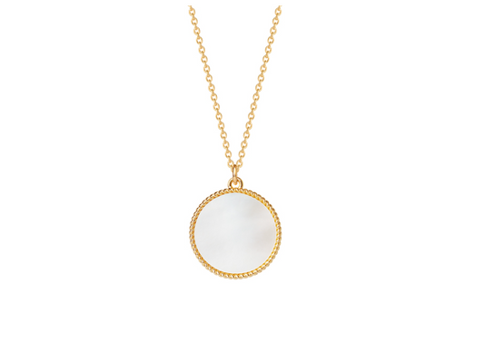 COLLIER PLAQUÉ OR ET NACRE