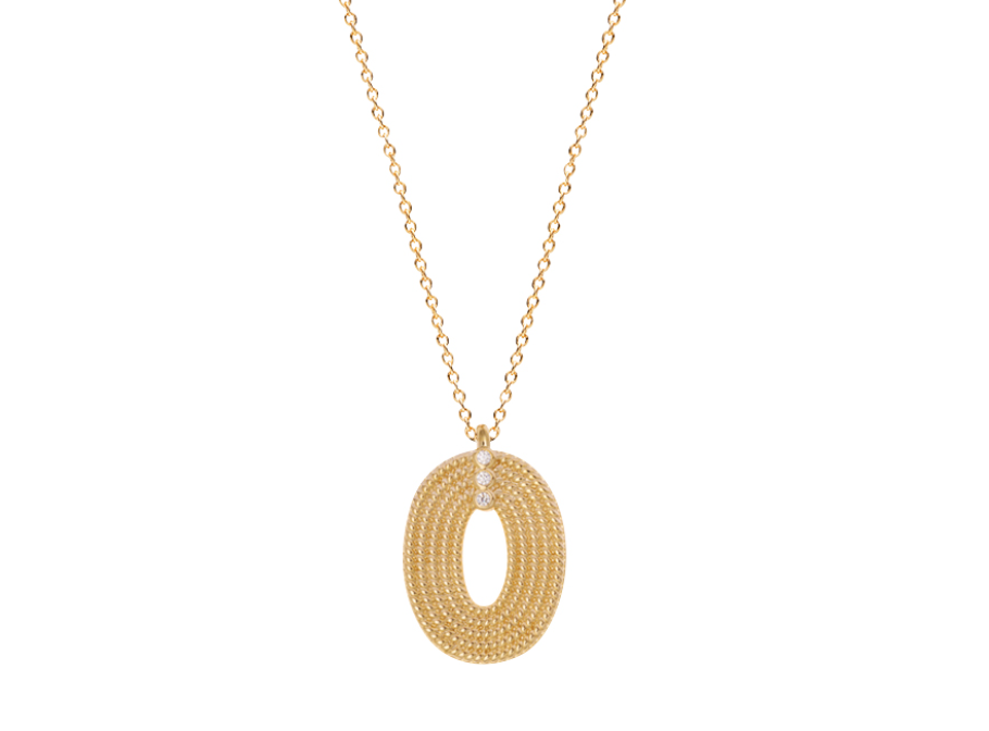 COLLIER PLAQUÉ OR PENDENTIF TRESSÉ ET 3 OXYDES