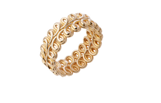 BAGUE PLAQUÉ OR - TRESSÉE