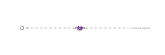 BRACELET ARGENT ET OXYDE VIOLET